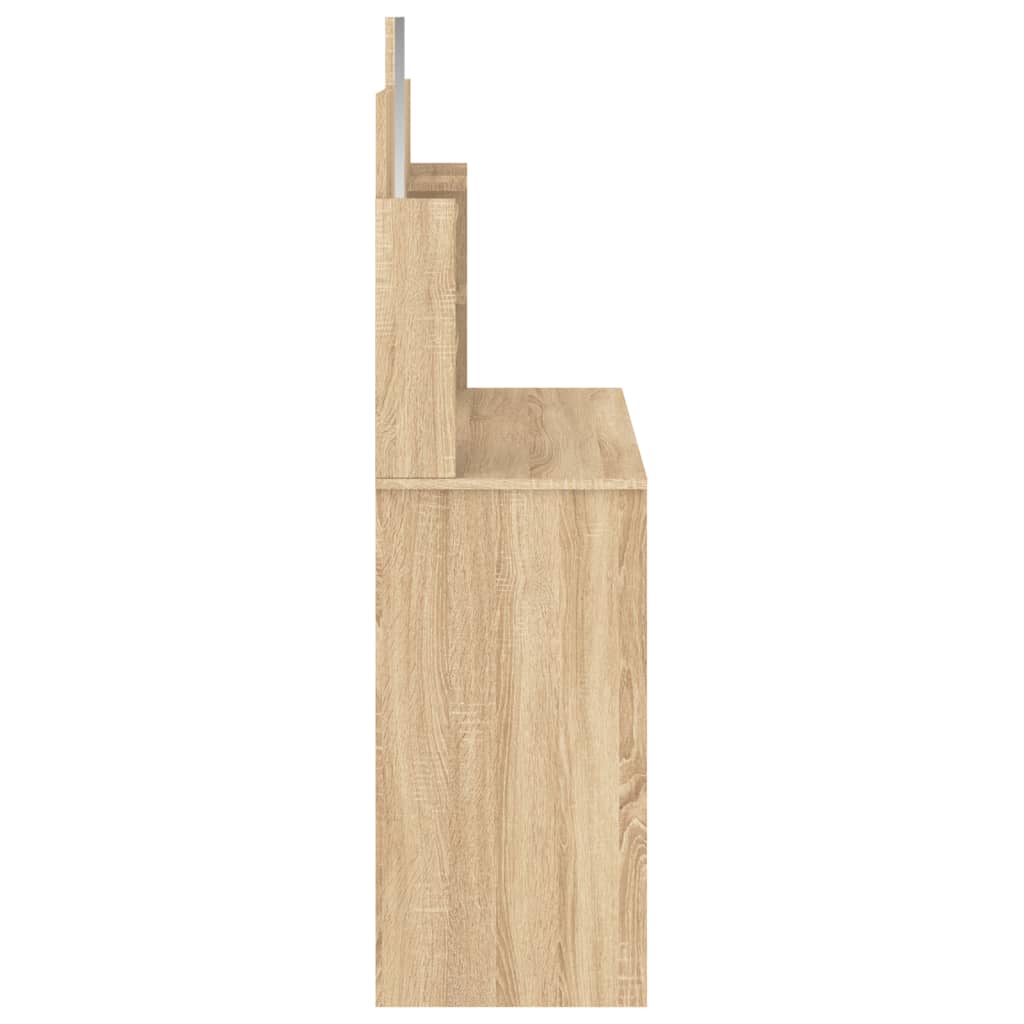 Makeup Table with Mirror Sonoma Oak 96 x 39 x 142 cm