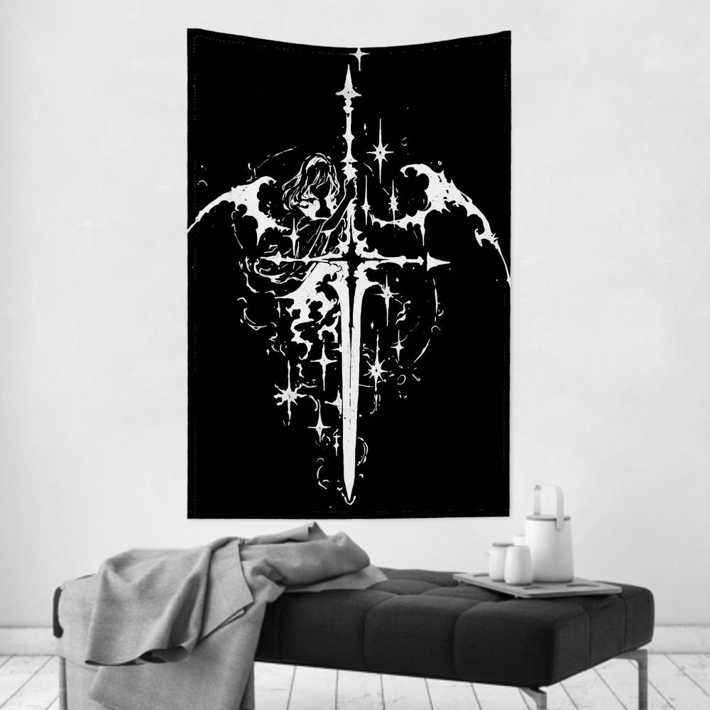 Sigilcore Spider Tattoo Dark Goth Tapestry Room Decor Wall Cloth Party Hanging Background Room Decor Baby Room