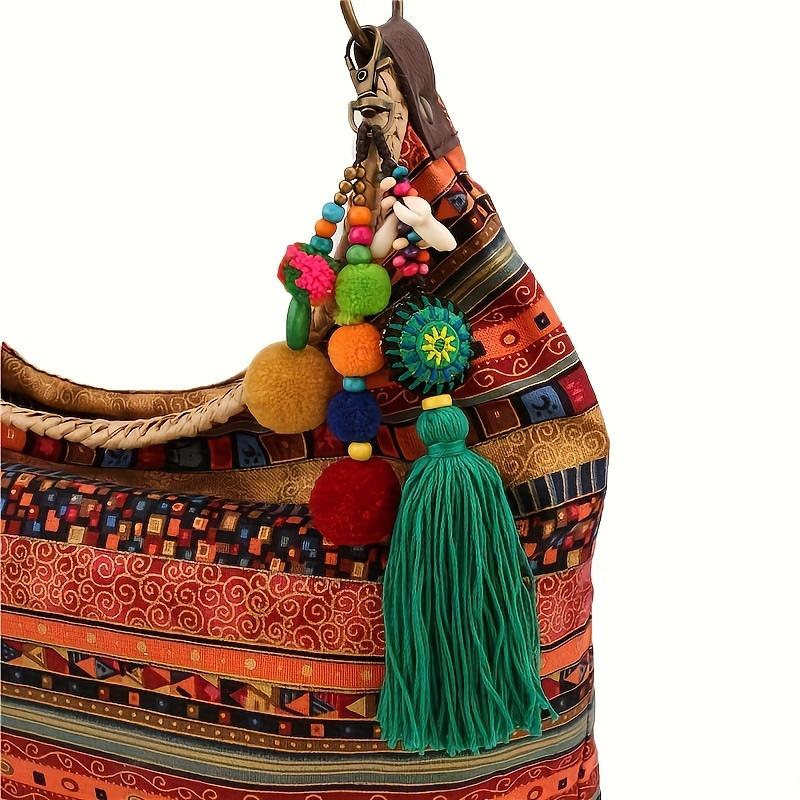

1pc Shell Beads Tassel Charm - Fashionable Handbag Pendant & Keyring for Women - Layered Bohemian Style, Multicolored Decor, Perfect Party Gift Idea 1pc