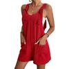 European American Women's Summer Casual Fashion Camisole and Shorts Jumpsuit Overalls 2026.