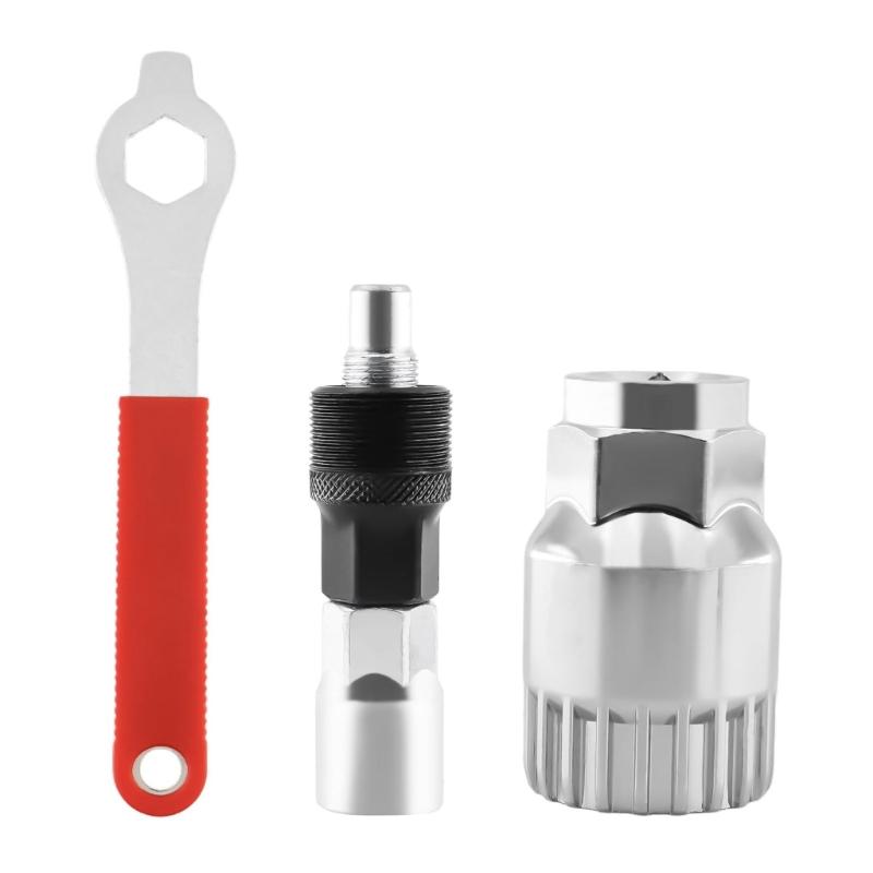 

Carbon Steel Bicycles Crank Puller Set with NonSlip Handle Bottom Bracket Removers for Comfortable Use 1