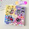 100Pcs Sanrio  Stickers Kids Girls Decals Toys Transparent My Melody Kuromi Waterproof Cartoon Sticker Birthday Gifts