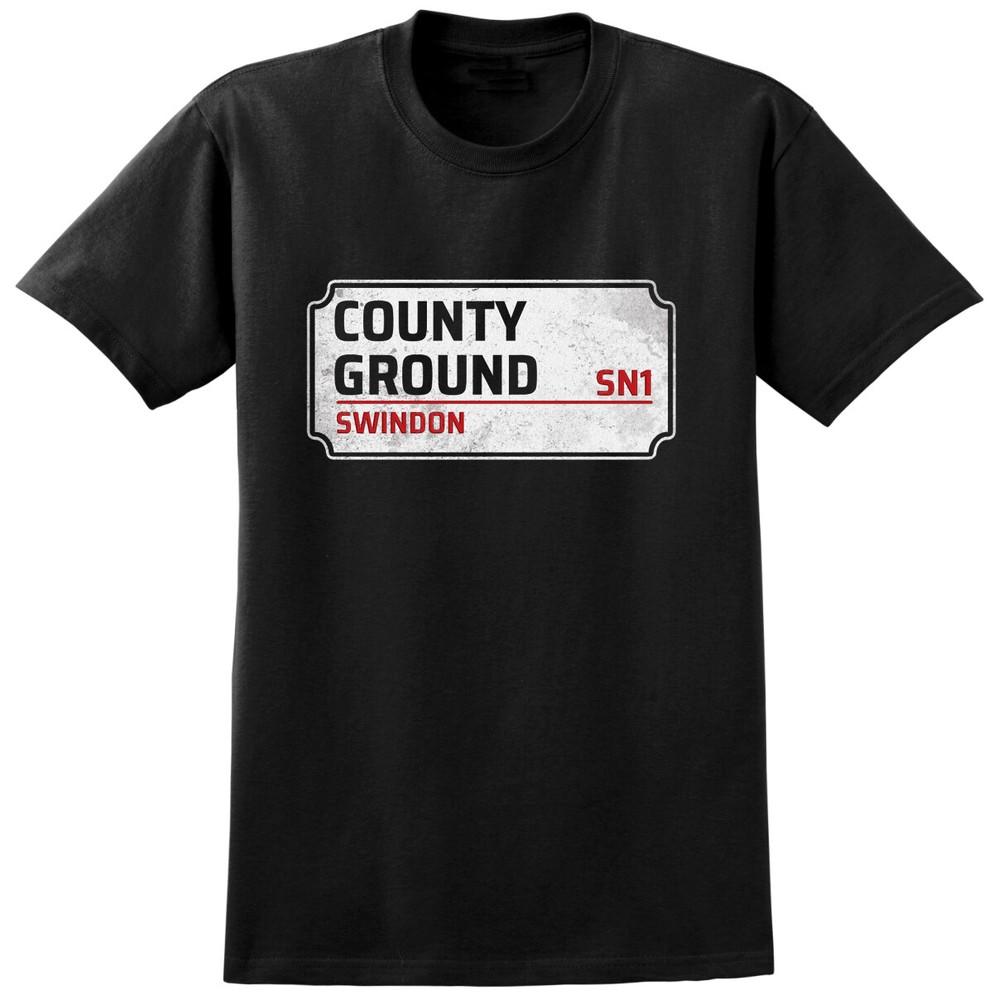 Swindon Town Inspired Football Ground T-shirt Retro Road Street Sign Tee FC M