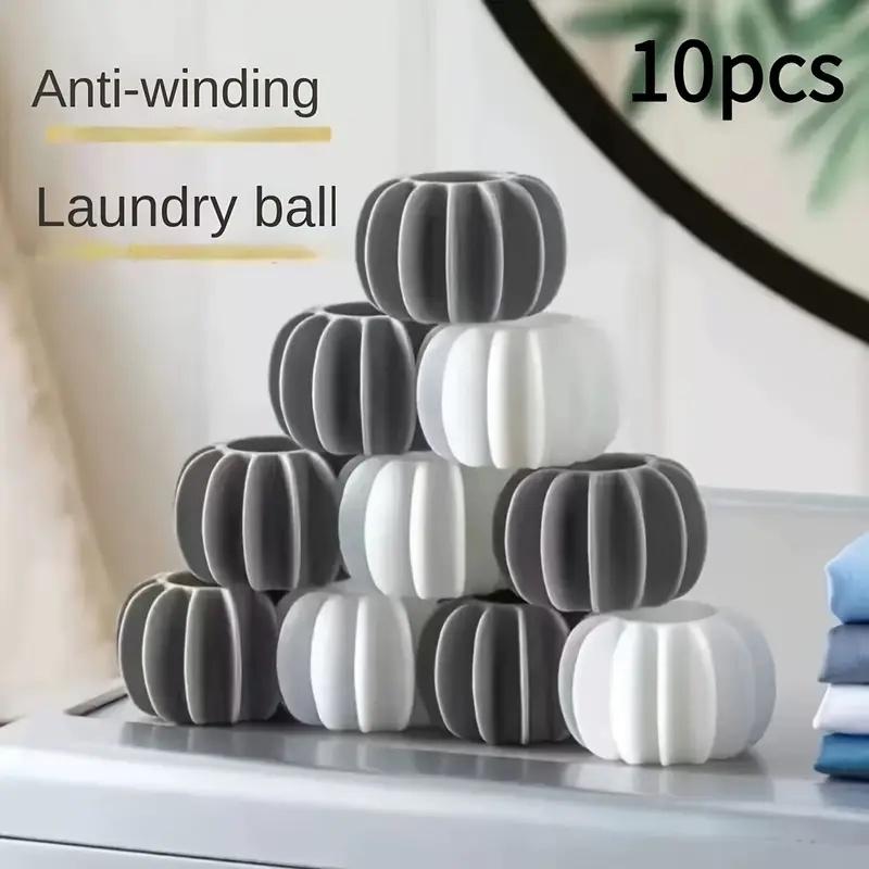 5/10 Stück Wiederverwendbare Silikon-Wäschebälle Anti-Verwicklung Weiche Waschmaschinenbälle für Glatte Knitterfreie Kleidung Reinigungsbälle
