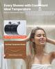 Shower Faucet Set, 305 mm Thermostatic Ceiling Mount Rainfall Shower System with 152 mm Wall Mount Head and 2 in 1 Handheld Spray, 3-Function Dual