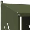 4 Compartment Chicken Nesting Box In Olive Green Metal