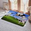 Animal A Cow Floor Mat Eco  Flannel Doormat Non Slip Odorless Indoor Floor Rug Soft Short Plush Home Mat