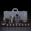 High-End Purple Sand Kung Fu Tea Set, Home Living Room Office Chinese-Style Teapot, Ceramic Cover Bowl, Teacup Gift Box