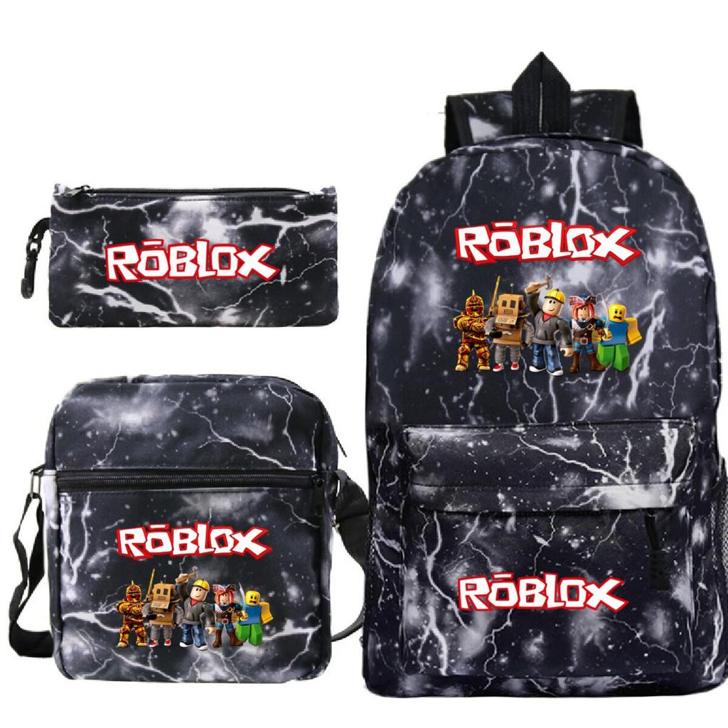 Primary And Secondary School Students Casual Schoolbag Three-Piece Cartoon Game Merchandise Printed Children'S Fashion Backpack