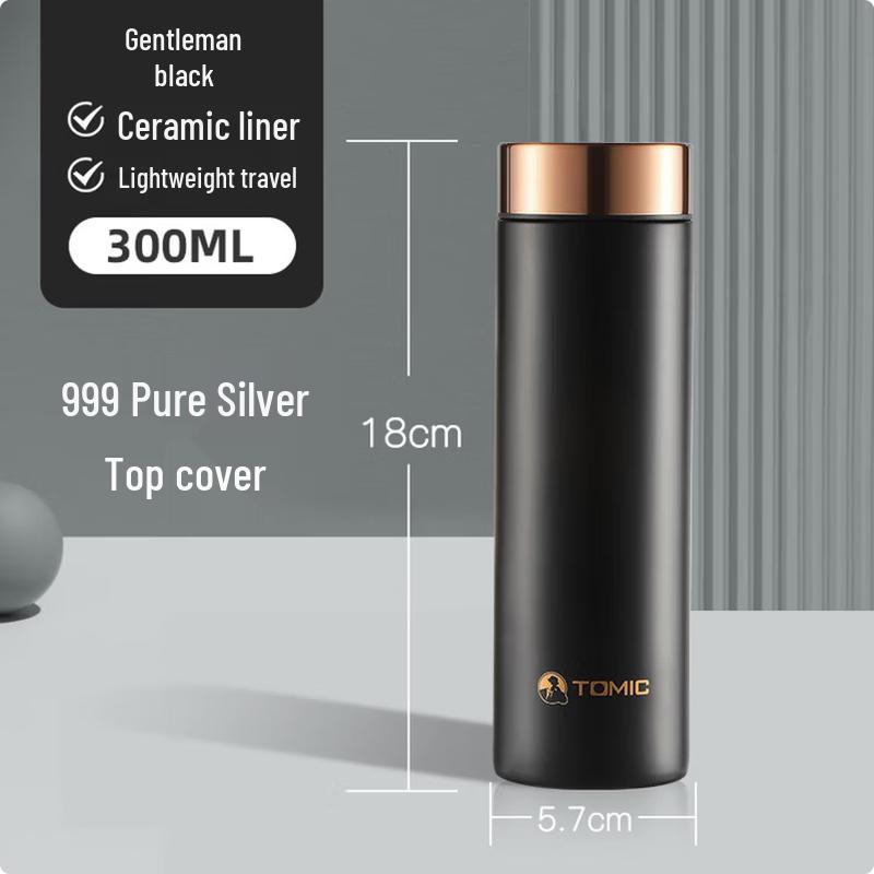 TOMIC 300ml Ceramic Lined Insulated Travel Mug