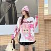 Rhinestone Cartoon Knitwear: Women's 2023 Winter Mink Velvet Loose Round Neck Sweater
