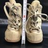 Au BANNISTER Echtes Leder Schnürstiefeletten Beige Damengröße 23.5 24.5(GEBRAUCHT)