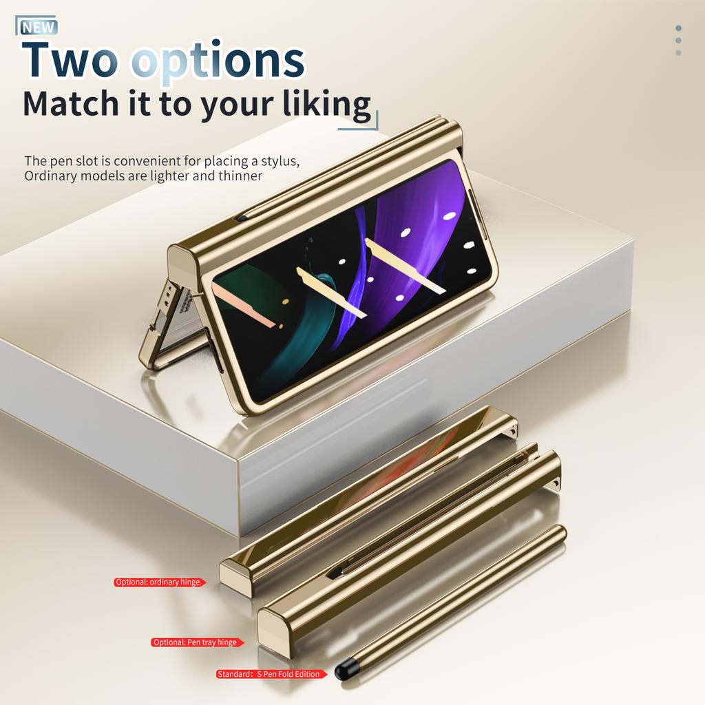 Mit S Pen Vollschutz-Beschichtungshülle für Samsung Galaxy Z Fold 4 2 Fold4 Fold2 Fold3 Fold 3 5g Abdeckung aus gehärtetem Glasfilm