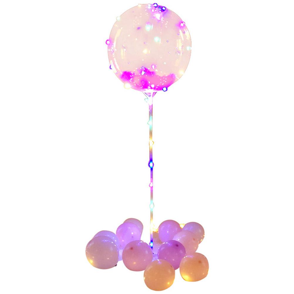 Buy Handle LED Balloon with Stick Festival Party Luminous Clear Bobo ...