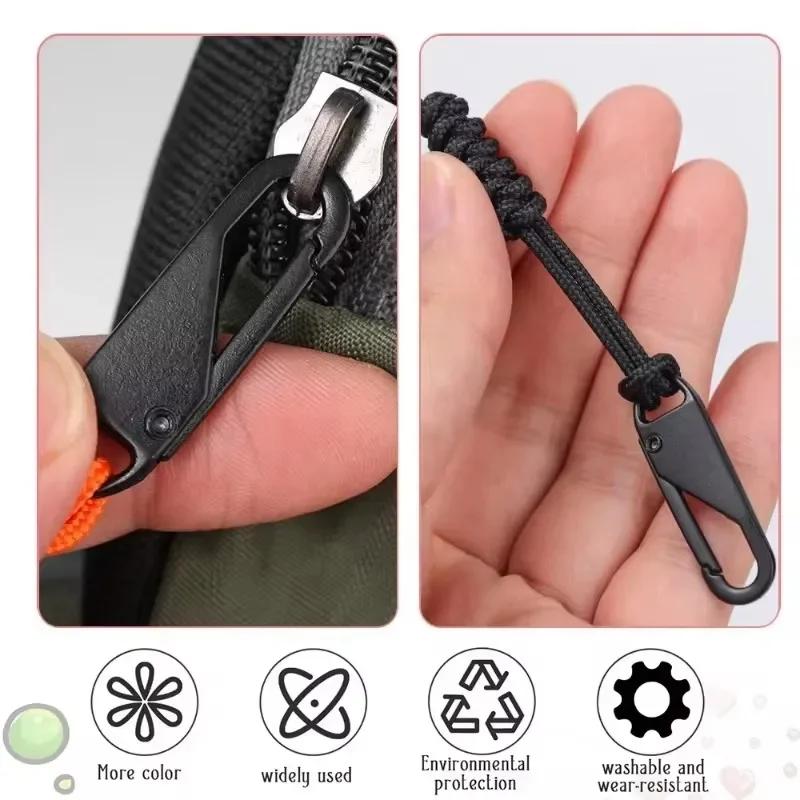 1PC Portable Zipper Pull Colorful Detachable Zipper Sliders Cord Travel Bag Suitcase Backpack Extend Puller Outdoor Bag Zip