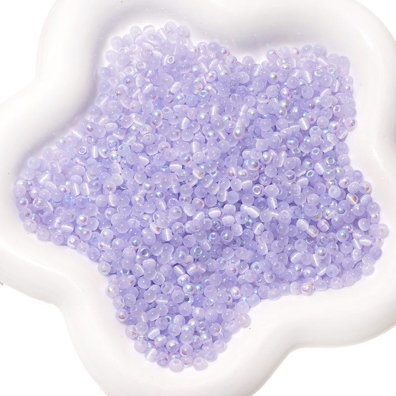10g Aurora Cat Eye Glass Seed Beads: High-Quality DIY Beading Accessories for Handmade Bracelets