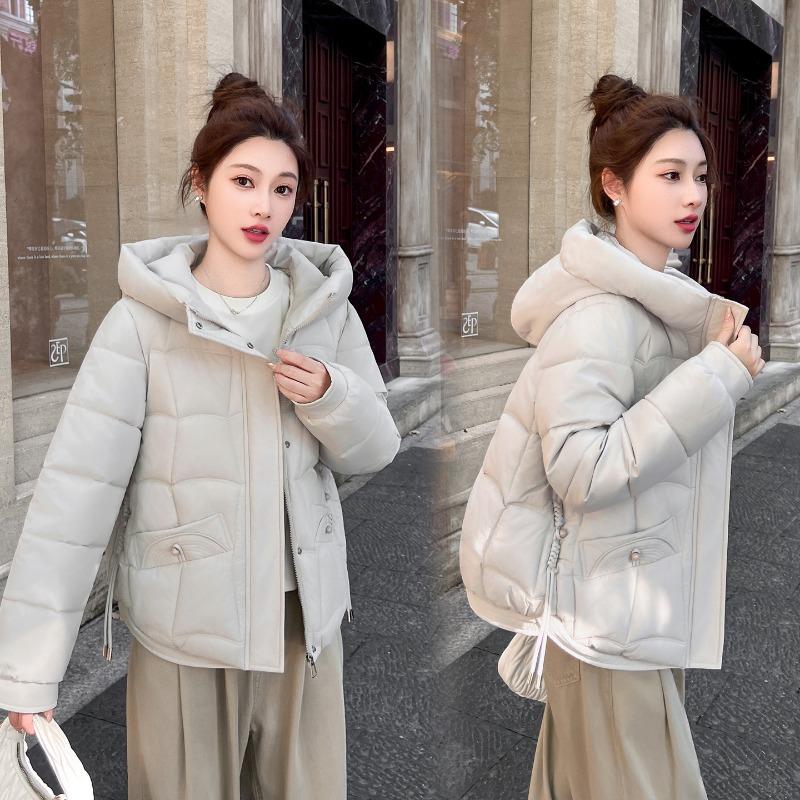 Winter new cotton-padded jacket women's hooded versatile fashion simple cotton-padded loose cotton-padded jacket