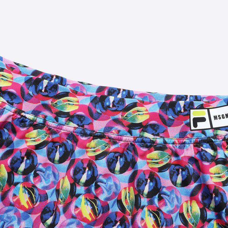 Fila X MSGM Collaboration Sports Lifestyle All Over Print Comfortable Casual Skirt Women Skirts Multicolor A11W123325F-PT
