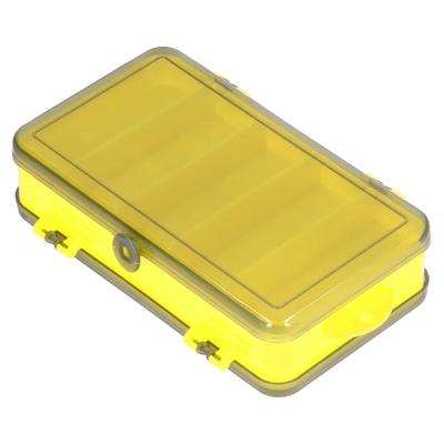 Angelköderbox Reversible Köderbox Doppelseitige Kunststoff Köder Aufbewahrungsbox Organizer Gelb