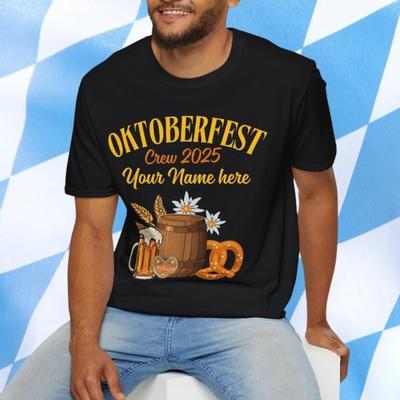 Oktoberfest 2025 Crew Shirt Beer Lover Gift Party Tshirt Bavarian Festival Casual Cotton Breathable Shortsleeved Oneck Tee