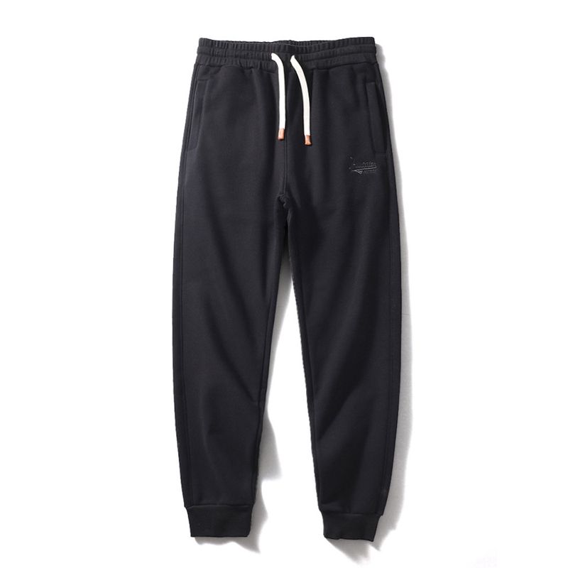 Sports Pants Men's Fall and Winter New Arrival Velvet Pants Thickened American Heavy Weight Embroider Sweatpants Export Men's Casual Pants