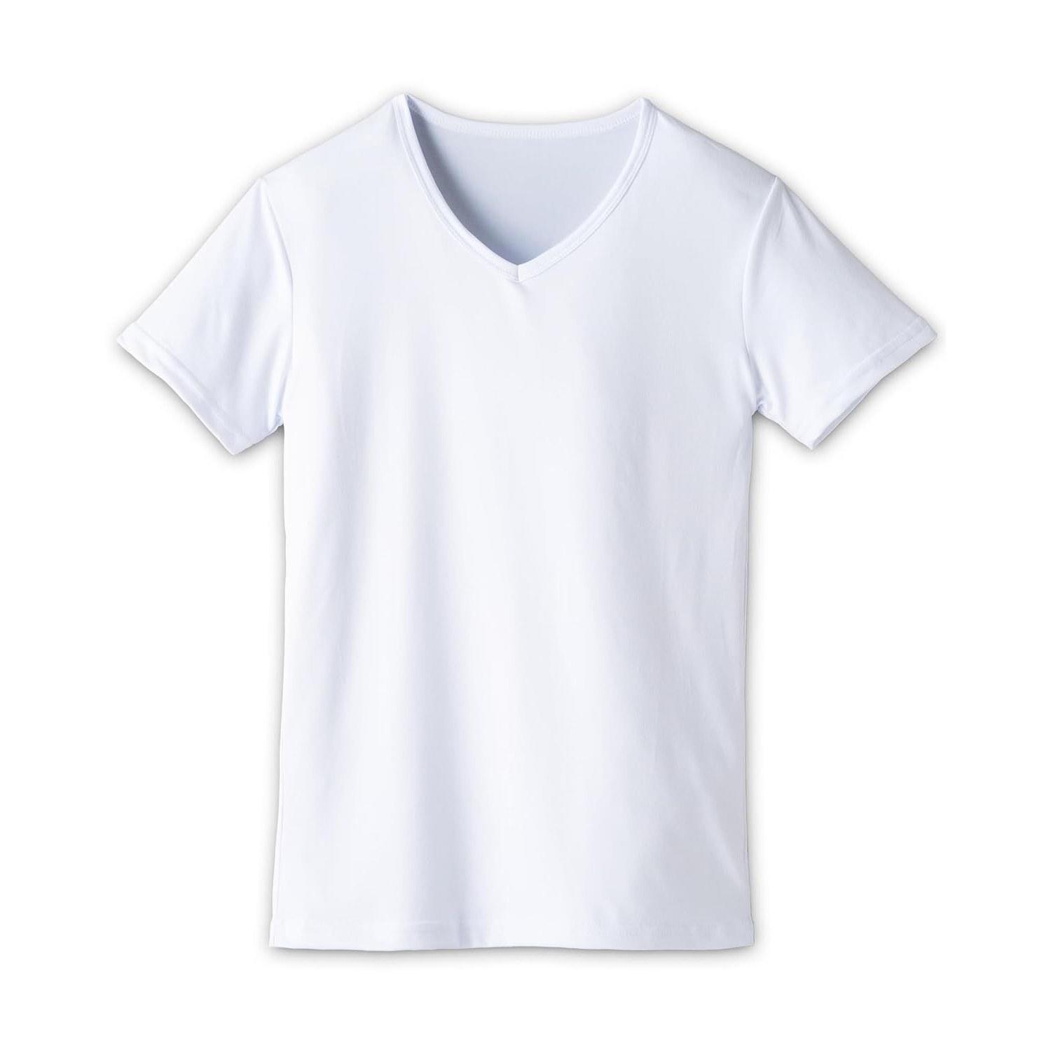 FEELMEN Developed dermatologist PhD engineering inner shirt men undershirt short sleeve V-neck moisture-wicking quick-drying antibacterial underwear