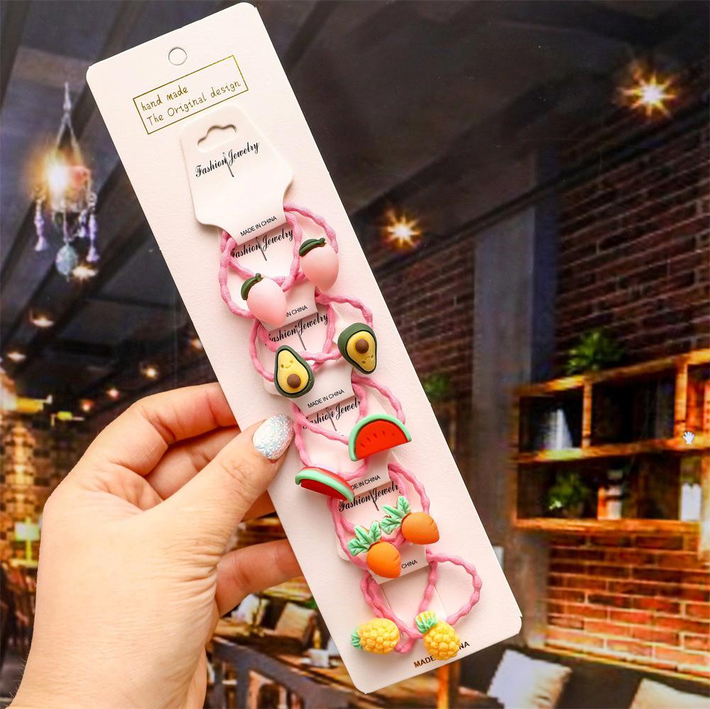 Cartoon Animal Flowers Princess Scrunchie Children Girls Kids Elastic Hair Rubber Bands Accessories Tie Hair Ring Rope Headdress