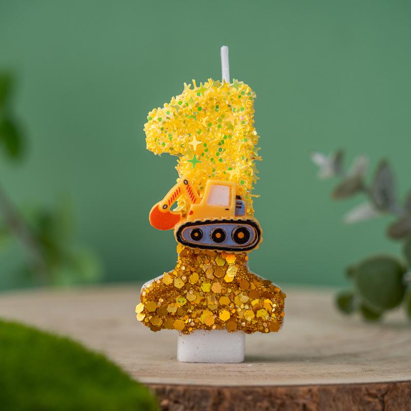 Creative Excavator Birthday Candles - Perfect for Cakes and Parties