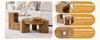 [Separable Coffee Table Set] MDF Wood-Look + 0.6 Cm Brown-Tinted Safety Glass - Combined As a Coffee Table / Split Into Two Side Tables.