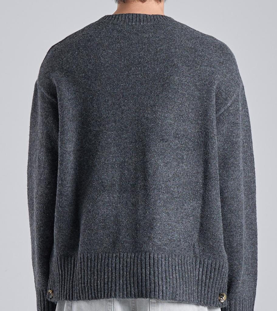Beoteunseoul Center Pintuck Point Knit (Charcoal)