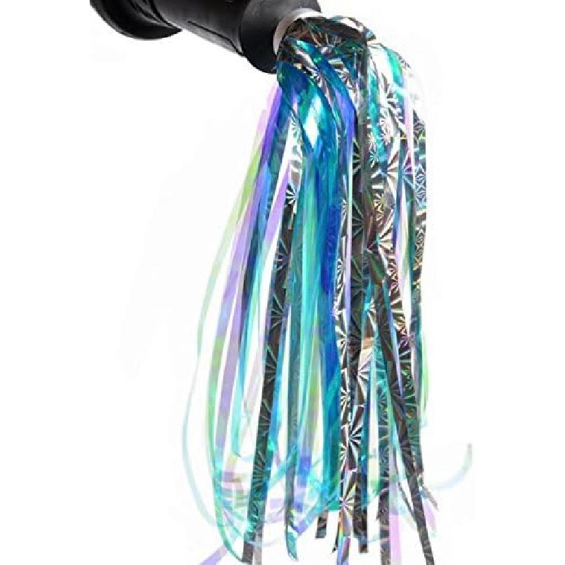 Kids Children Scooter Streamers Bike Handlebar Colourful Streamers Pom-pom Pair Bicycle Grips Sparkle Tassel Ribbon Baby Carrier Accessories for