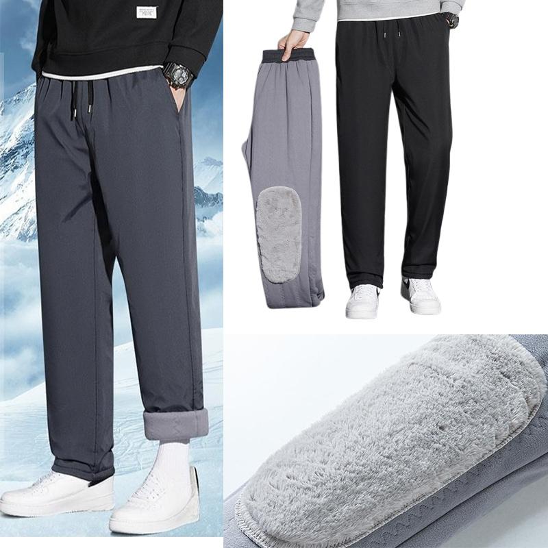 Winter Laufhose Winddicht Kaschmir Verdicken Fleece Jogginghose Herren Jogger Warme Hose Herren Wasserdicht Thermohose