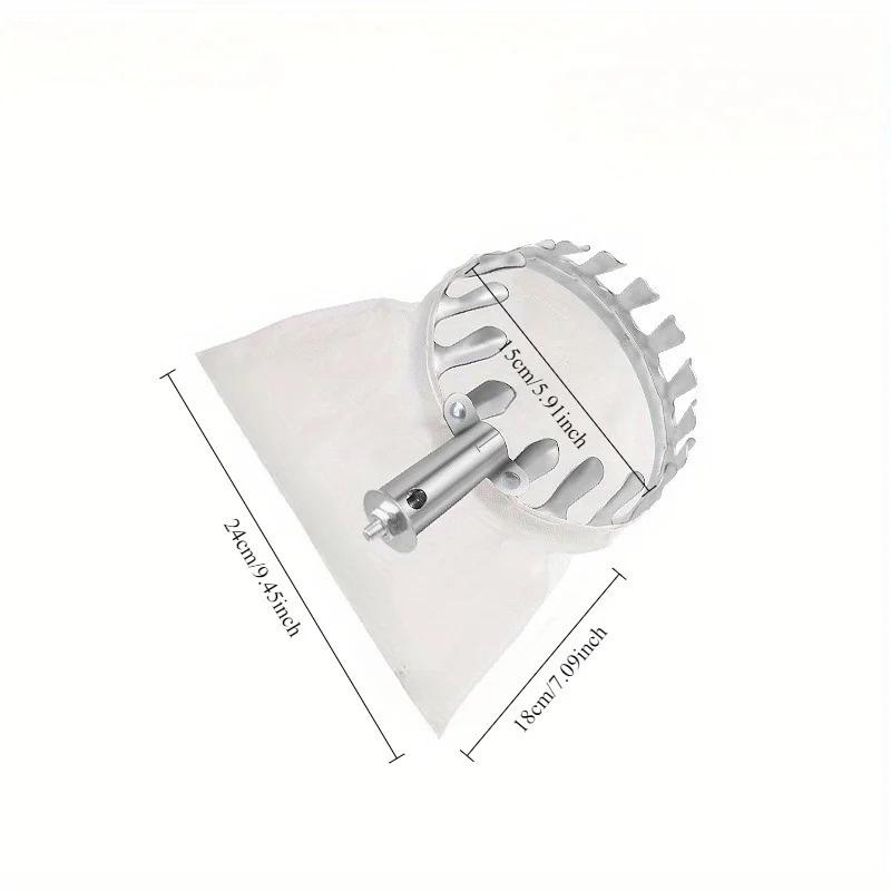 1Pc Fruit Picker Tool, Metal Cherry Picker Tool, Fruit Picker Basket Head,Fruit Harvester Attachment Garden Hardware Tools