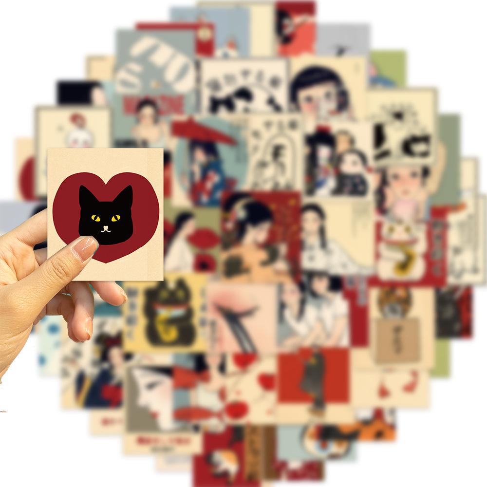 50 Little Chun Ri and Graffiti Stickers Personalized Decorative Guitar Laptop Suitcase DIY Waterproof Stickers