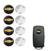 DRL1 2pcs 20pcs Chevrolet Hot sale 14mm 3D Aluminum Car Logo Key Fob Decoration Emblem Auto Key Badge Sticker Accessories