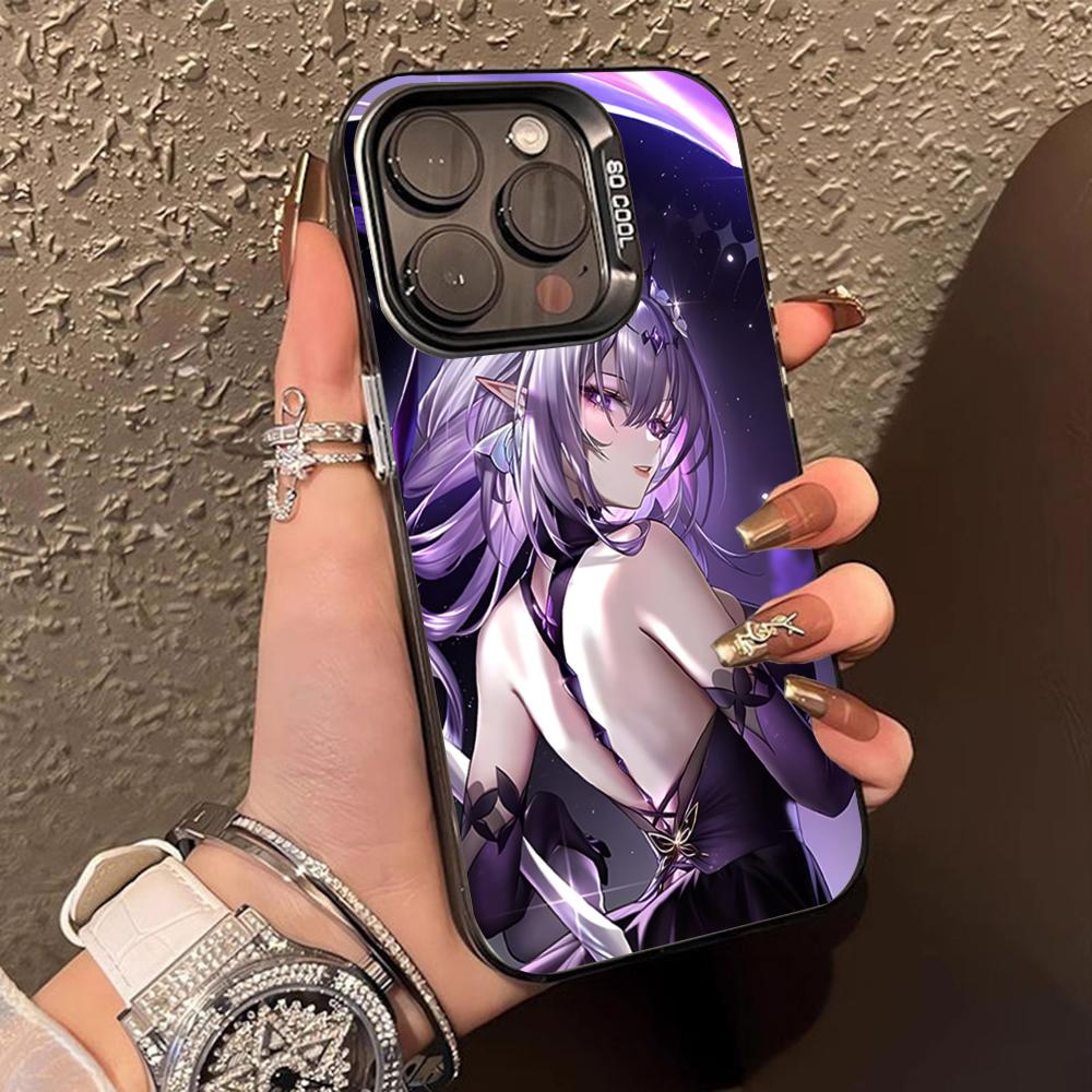 HSR Castorice Translucent Mobile Phone Case for iPhone 17 16 15 14 13 12 11 X XR XS Air Pro Max Plus Colorful Cover