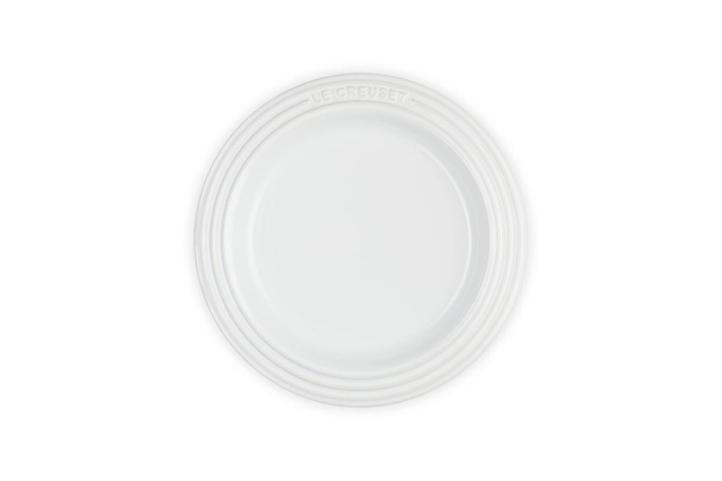 Le Creuset Legend Plate, 18cm, White, Heat and Cold Resistant, Microwave, Oven, and Dishwasher Safe [Official Japanese Product]