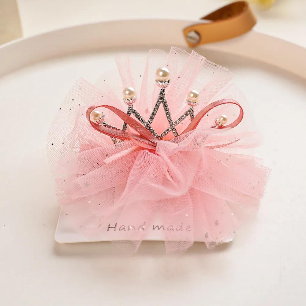 

Корона Заколка для волос Детские заколки Маленькие бантики Идеально для дней рождений и особых случаев Новые детские аксессуары Заколка для волос