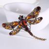 SKEDS High-end Women Men Fashion Crystal Dragonfly Boutique Badges Brooch Luxury Heavy Industry Rhinestone Pin Buckles For Lady