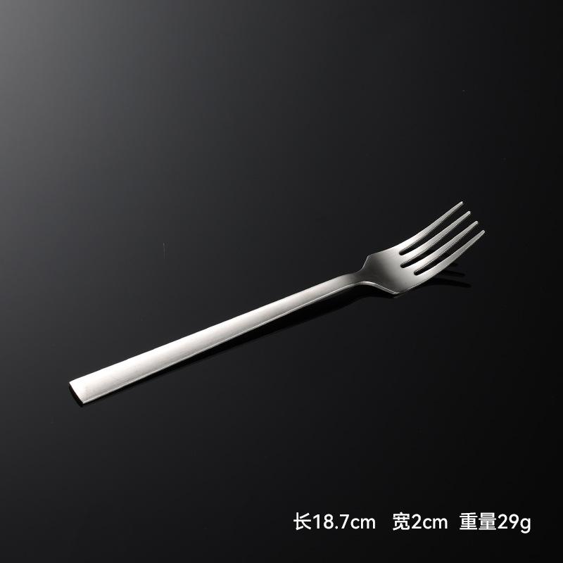 

Нержавеющая сталь 304 Корейская квадратная ручка Западная столовая посуда Ножи, вилки и ложки Широкая гостиничная решетка для барбекю Ложка Матовый песок