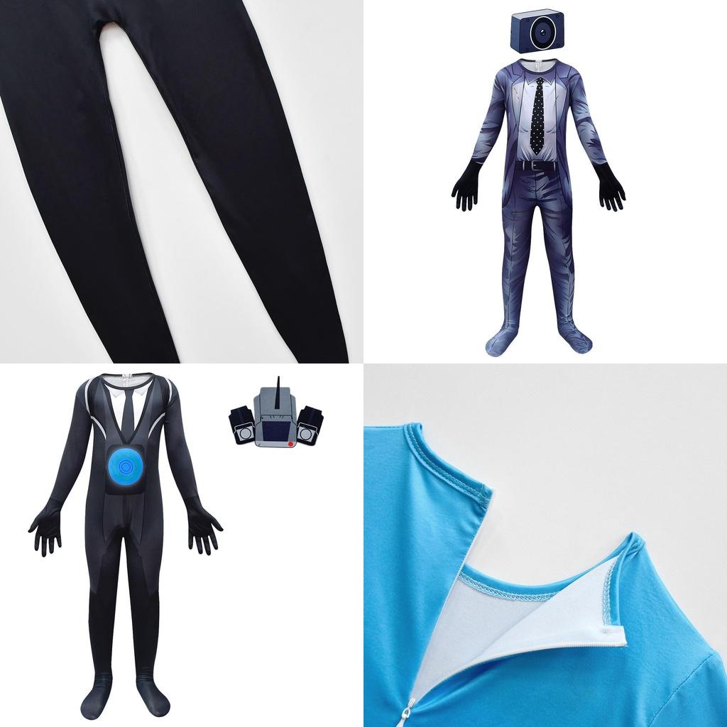New Arrival Cartoon Tv Toilet Man Cosplay Bodysuit For Kids 4713