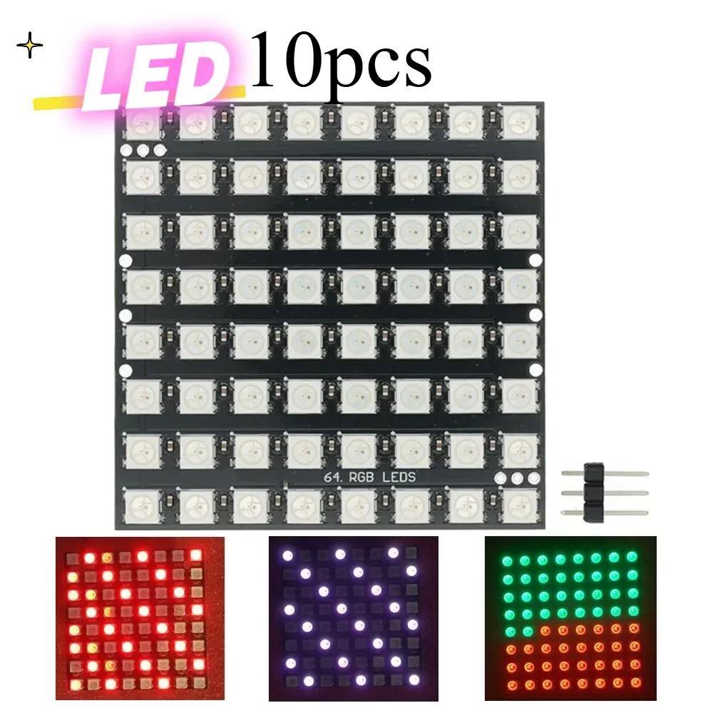 

NEW WS2812 LED 5050 RGB 8x8 LED Matrix for Arduino Brand New WS2812B 8*8 64-Bit Full Color 5050 RGB LED Lamp Panel Light