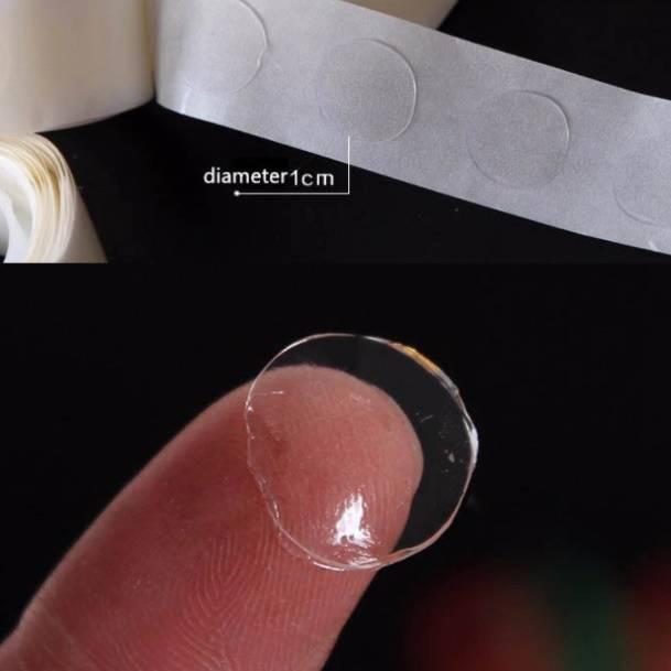 Double-Sided Adhesive Dots, Colorless, 12mm, 1000 Pcs.