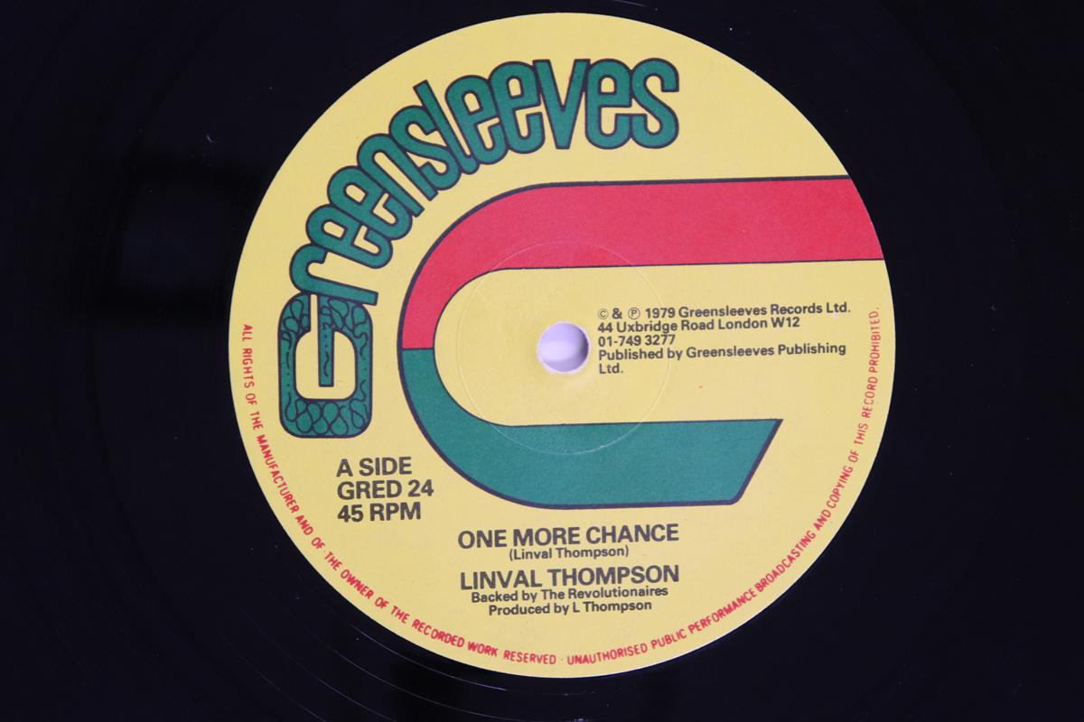 

12inch Record LINVAL THOMPSON One More Chance Long Time Me Na R GRED24 GREENSLEEVES RE 1979 UK Reggae Ska Dub Used