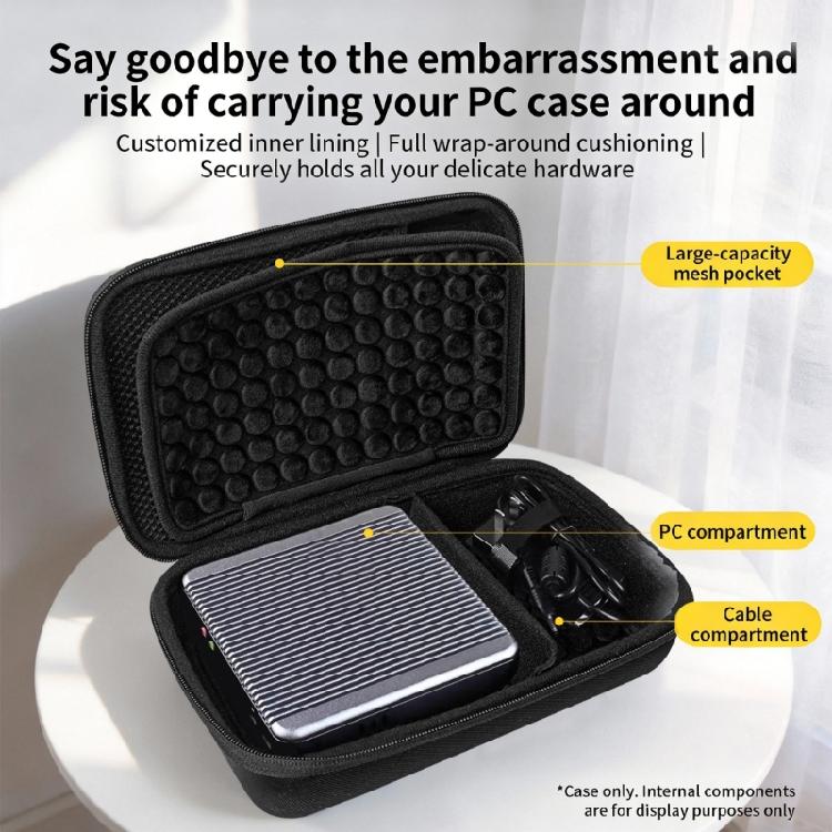 Mini ITX PC Computer Host Carrying Pouch With Water Resistant Exterior And Spacious Interior