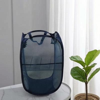 Dirty Clothes Basket Foldable Breathable Mesh Fabric Laundry Bin Prevents Odor Container for Bathroom Laundry Storage Home Family