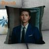 45X45cm Vincenzo Song Joong Ki KPOP Pillow Cover Square Zipper Cotton Linen Fabric Pillow Cases Bedroom Home Decorative Gift