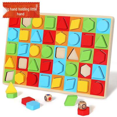 Montessori Shape and Color Matching Puzzle for Ages 1-3