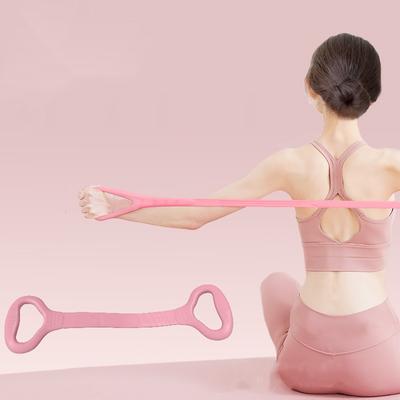 Faixa de resistência de oito formas para meninas e mulheres 8 palavras peito desenvolvedor fitness braço força treinamento faixa resistência corda