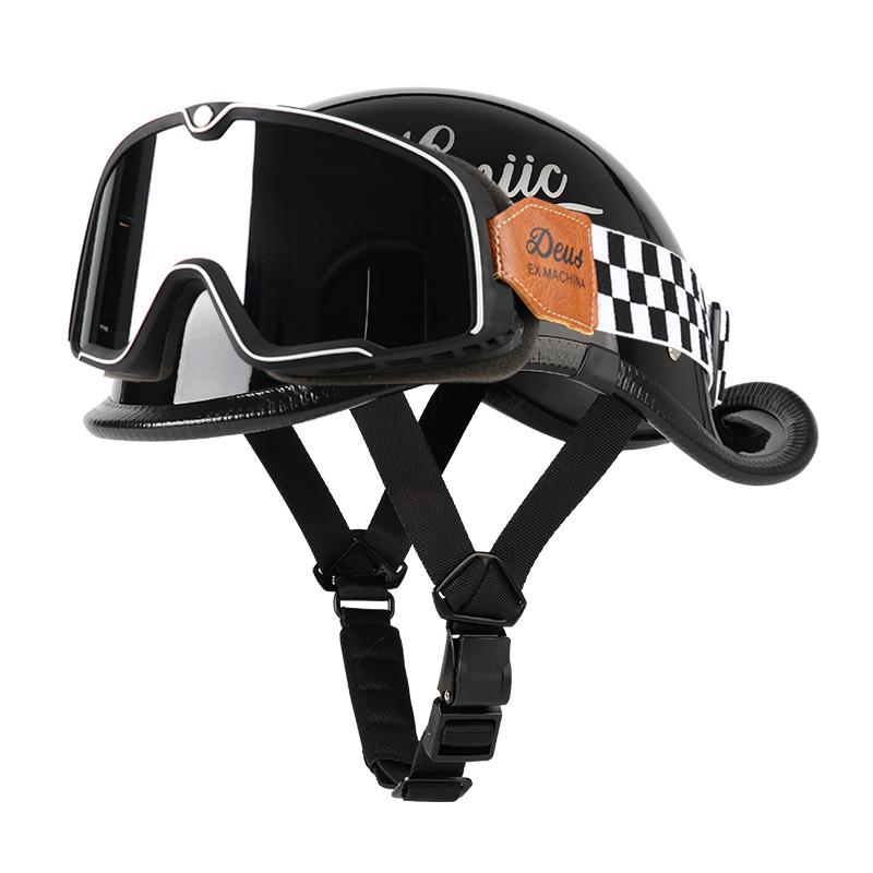 VGV Half helmet motorcycle helmet Electric Vehicle bike Riding Locomotive for Cruiser Retro Four seasons Unisex teenager child